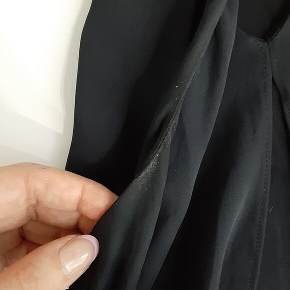 Theory Jantine 100% Silk Layered Tank Top Blouse Womens S Blue/Black Business - Picture 7 of 14